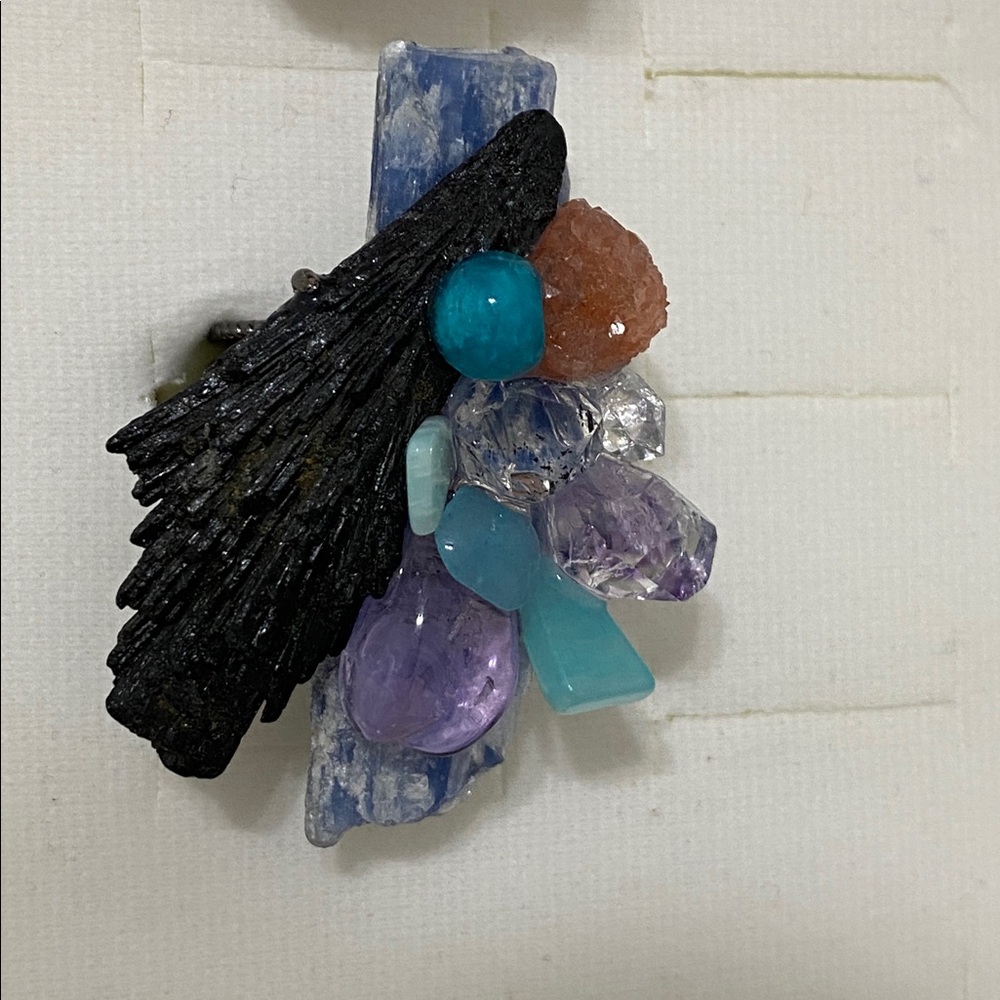 Multicolor Crystal Cluster Statement Ring - image 3